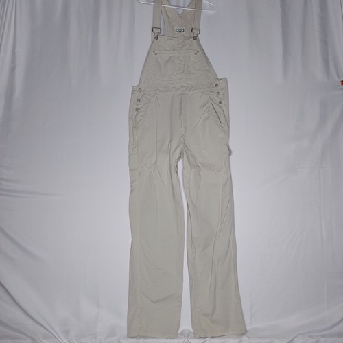 Salopette bavaglino alta ragazza vintage donna LT grande beige cotone anni 90 Y2K grunge foresta - Foto 1 di 7