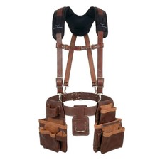 OXEN Framing Leather Tool Belt  Suspenders, Carpenter carpenter Tool Belt Rig