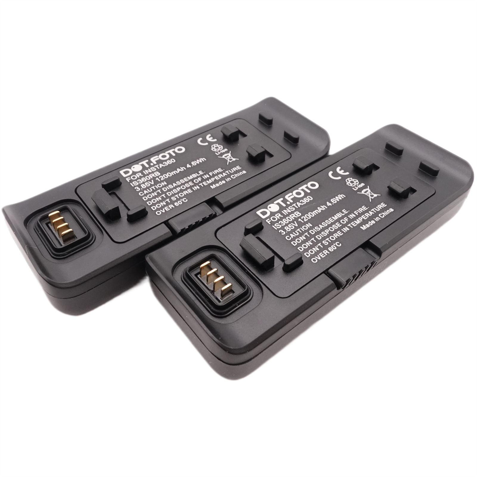 2x CINORBT/A/B CINRSBT/A 3.85v/1200mAh Battery for Insta360 ONE R, ONE RS