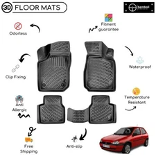 Custom Molded Rubber Floor Mat Fits For Opel Corsa B 1993-2000 Black Color