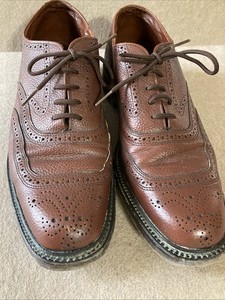 Dack Bespoke Grain Leather Wingtip Oxford Sz 9 Brown Derby Shoes vtg Men main image 4