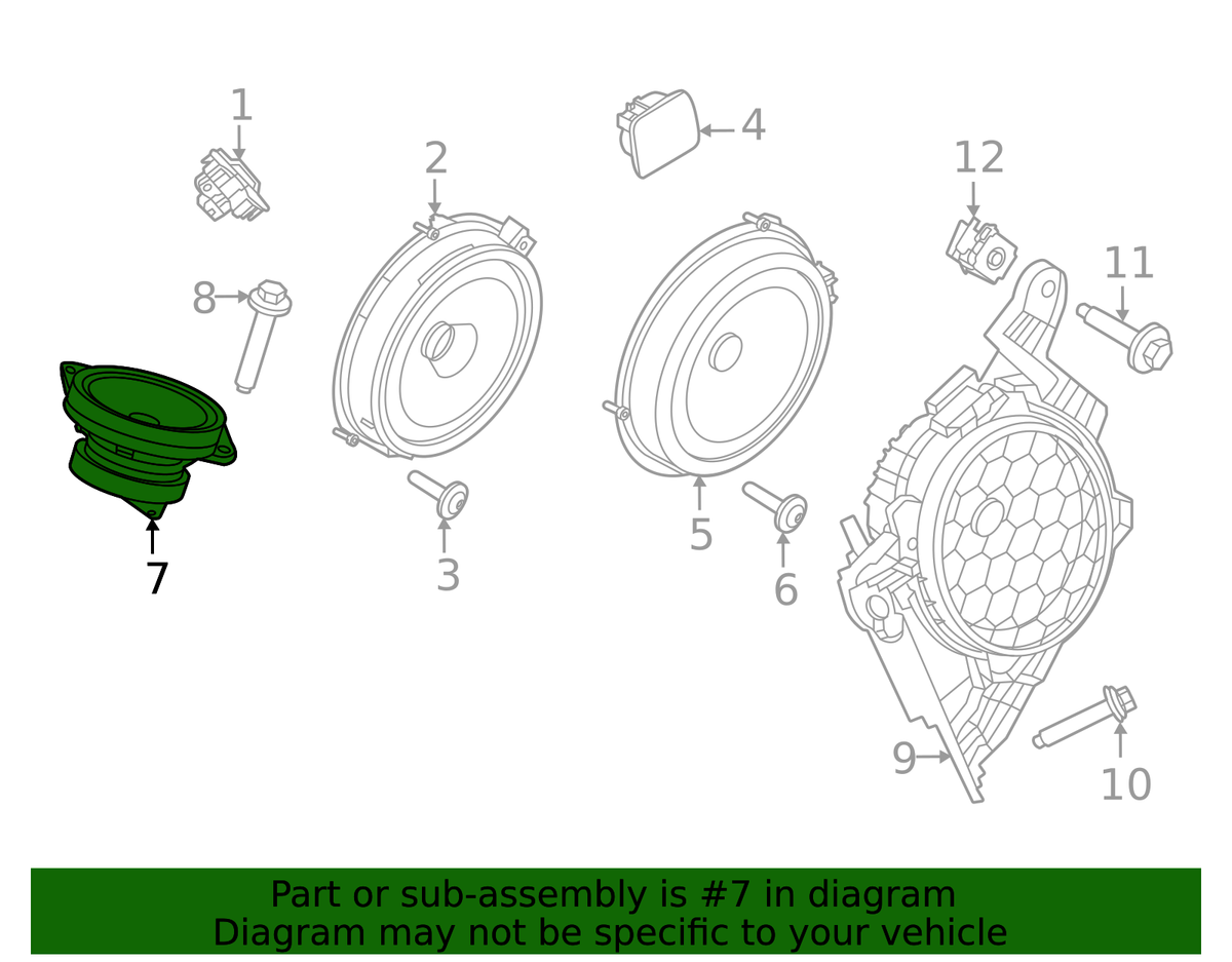 Genuine Ford Inst Panel Speaker JX7Z-18808-B | eBay