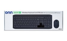 ONN Wireless Keyboard and Mouse Combo, 104 keys, optical, USB nano receiver