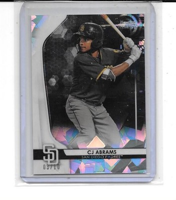 2020 BOWMAN STERLING CJ ABRAMS RC BLACK ATOMIC REFRACTOR ROOKIE CARD # 3/10