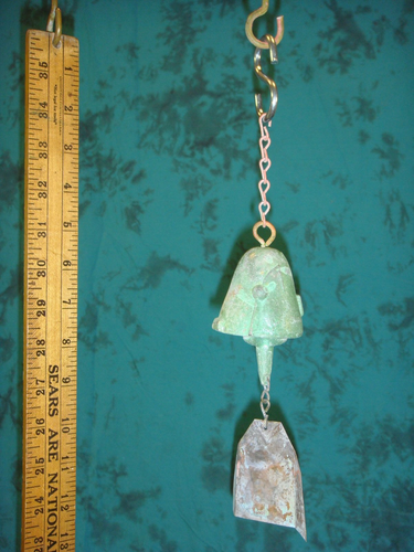 Paolo Soleri 9" Bronze Wind Bell - 2" Bell Amazing Verdigris Natural Patina NEW - Picture 4 of 20