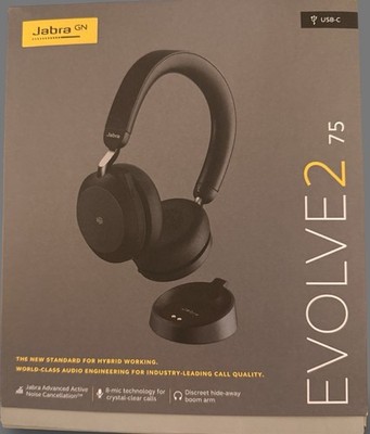Jabra EVOLVE 2 75 MS Professional Wireless Headset Black USB-C