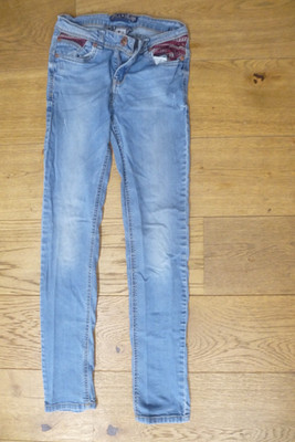 #38 C&A girls denim Mädchen Bund Stretch Jeans here & there Gr. 158 blau skinny