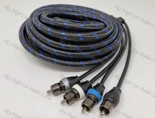 Sky High Car Audio Triple Shield 18ft 4 Channel RCA Cable OFC Signal Wire 4ch
