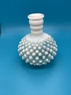 Vintage hobnail white milk glass bottle vase perfume 4 1/4 Inches Tall