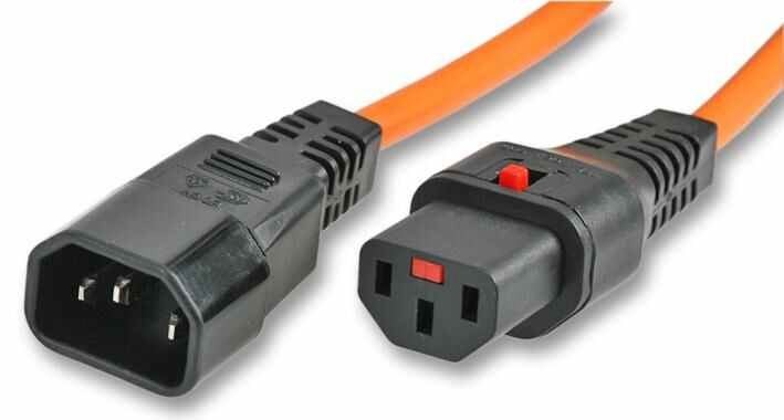 IEC LOCK - IEC C13 to IEC C14 Locking Power Extension Lead, 3m