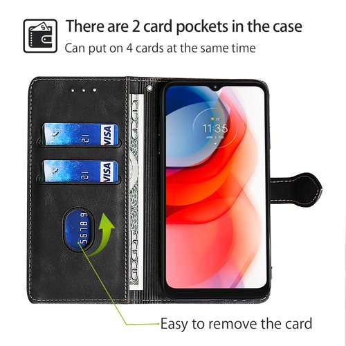 Leather Flip Card Wallet Case Cover For Motorola Edge 5G 2024 Edge+ Edge 50 Neo - Picture 2 of 16