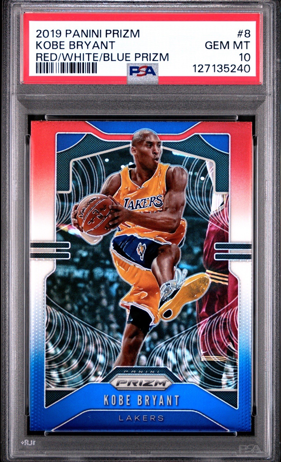 2019-20 Prizm Kobe Bryant Red White Blue RWB Psa 10
