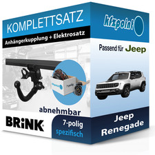 Für Jeep Renegade 10.2014- BRINK Anhängerkupplung abnehmbar + 7polig E-Satz neu