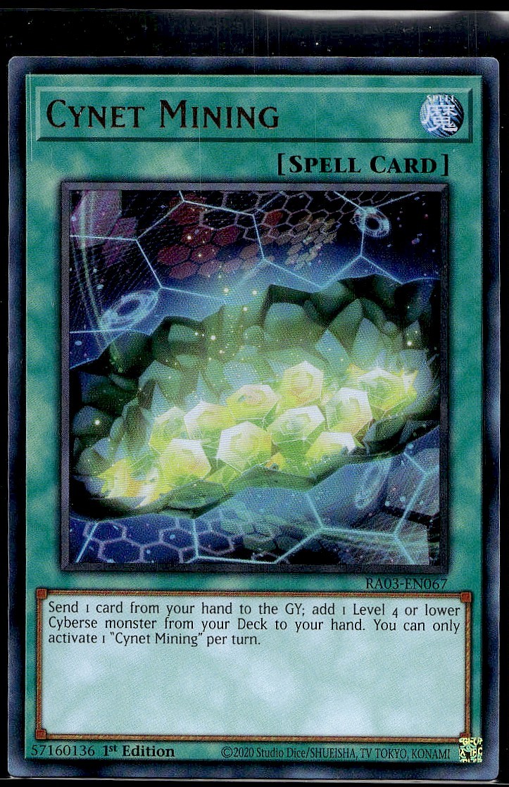 Cynet Mining (UR) Quarter Century Bonanza RA03-EN067 LP YuGiOh TCG