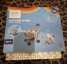 ALDI Play Cart Bag Interlocking Blocks Set 360 Pieces Ages 6 Shopping Theme