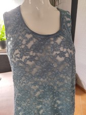 Tredy Spitzentop Größe 46 Türkis