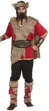 Viking King Warrior Chieftain Norse Nordic Fancy Dress Halloween Adult Costume