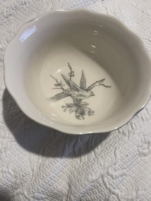 222 Fifth Adelaide Turquoise And Silver Soup/cereal Bowl 3x6