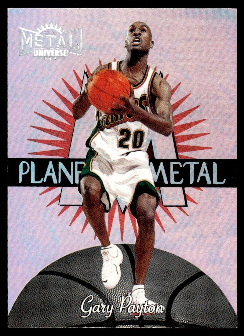 1997-98 SkyBox Metal Universe Planet Metal Gary Payton Seattle SuperSonics #20