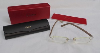 New Cartier T8100855 C-Decor Platinum Siena Rimless RX Ready Eyeglasses w/Box