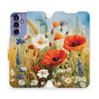 HandyhüLle Mit Klappe FüR Galaxy A15 4G Mobiwear Case Cover Etui Wiesenblumen
