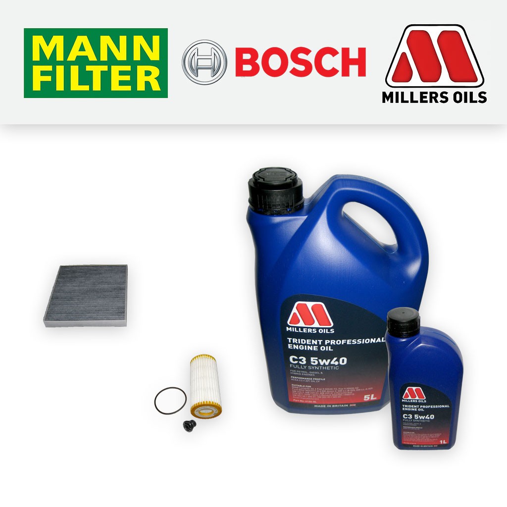 SERVICE KIT for AUDI TT (FV) 1.8 2.0 TFSI OIL CABIN FILTER +5w40 OIL (2014-2026)