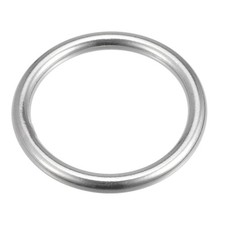 316 Stainless Steel Round Ring Welded O-Rings 45mm 1.77" ID 6mm Thick