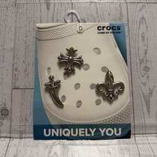 Crocs Jibbitz Uniquely You Collection Hype Boy Elevated 3-pack Charms Silver