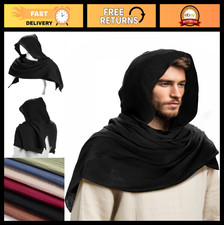 Medieval Renaissance Hooded Shawl Scarf Cape for Men  Women - Cosplay Costume A