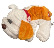 Pound Puppie Hasbro 2014 Orange White Wrinkles 12" Plush Red Collar With Tag