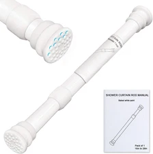 Small Tension Rods 16 to 28 Inch ,Adjustable Shower Spring Tension Rod Short for