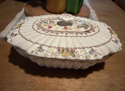 Vintage Spode Copeland Cowslip Rectangular Covered Serving Bowl. Floral Design.