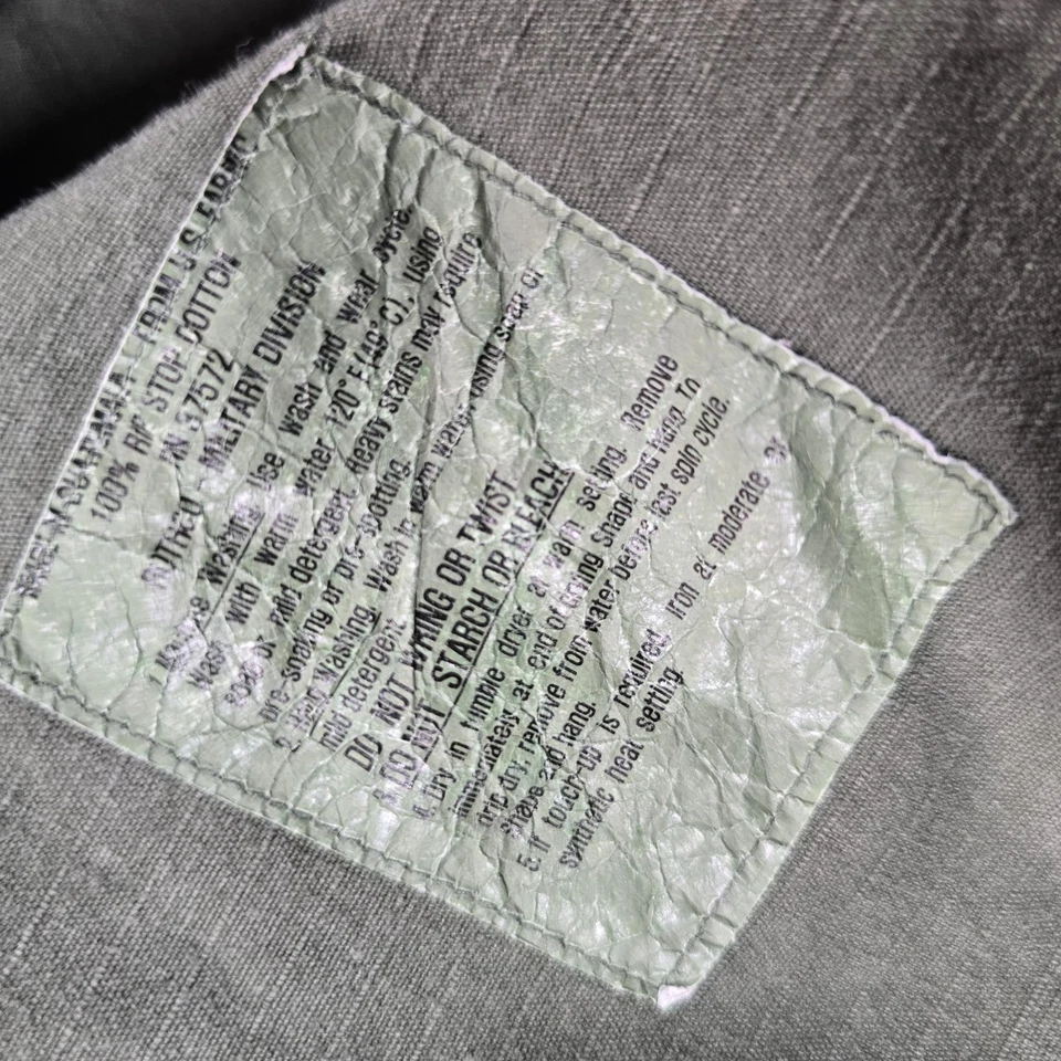 Chaqueta De Colección Ejército de Estados Unidos Para Hombre Mediana Regular Oliva Jungle Fatiga Ripstop Años 80 Foto 4 de 4