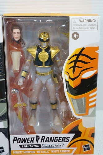 Mighty Morphin Power Rangers Lightning Ranger Metallic Set Completo di 6 Hasbro - Foto 4 di 8