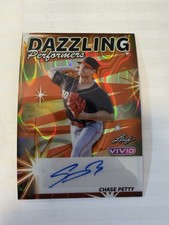 Chase Petty 2024 Leaf Vivid Baseball  Auto 1/3 Dazzling Performers