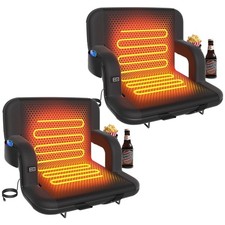 Heated Stadium Seats for Bleachers with Back Support, 25 inch Extra Wide Port...