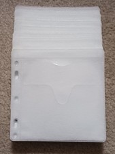 LOT OF 25, Plastic Dual-Sided CD/DVD Sleeves with Soft Woven Insert-White