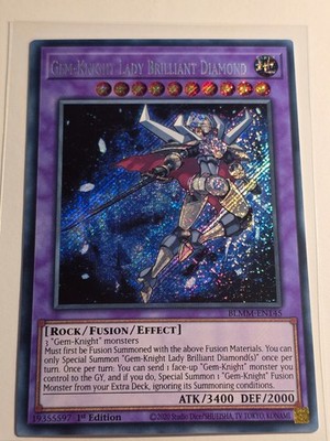 Edelsteinritterin Strahlender Diamant YUGIOH BLMM SECRET RARE ENGLISCH 1. NM Y52