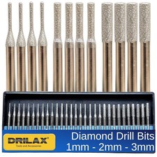 Diamond Drill Bits Set - 30 Pc for Dremel  Rotary Tools