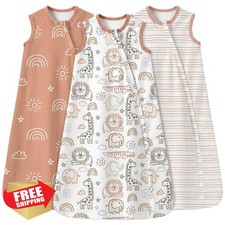 Yoofoss 3pk Baby Sleep Sack 18-24M Organic Cotton TOG 0.5