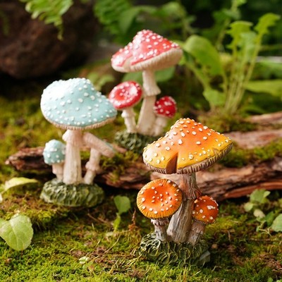 Feengarten Pilz Figur Fliegenpilz Ornament für Terrarium und Feende Deko