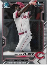 2021 BOWMAN CHROME BASEBALL Prospect #BCP-184 Malvin Valdez MLB Mint