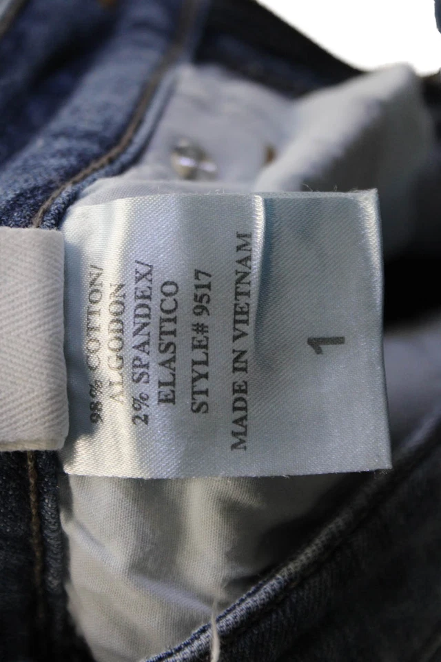 Pantalones de mezclilla ajustados al tobillo azul tiro bajo grunge talla 1 de Eunina para mujer Foto 4 de 4