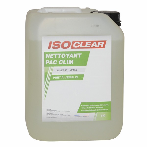 Nettoyant universel PAC CLIM NET08 ISOCLEAR pour éliminer les odeurs de climatisation
