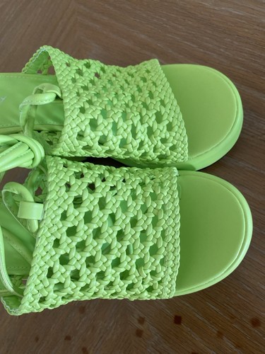 NEW Circus by Sam Edelman Women 8 Wasabi Heeled Sandals Neon Green Retro Groove - Picture 6 of 10