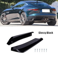 For Jaguar F-type Rear Spats Bumper Lip Splitter Diffuser Canard Spoiler Black