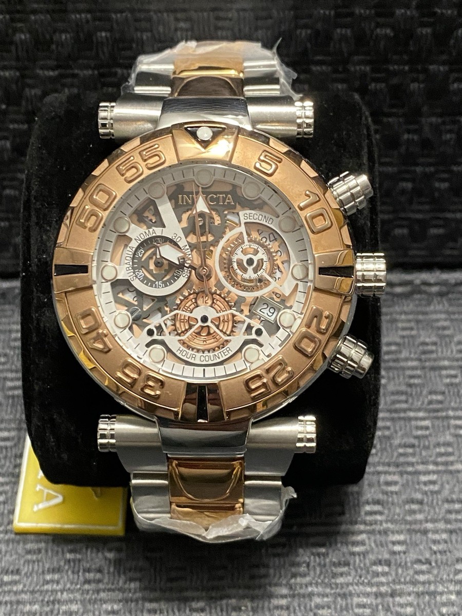 Invicta 47mm Subaqua Noma I Silver & Rose Gold Z60 Quartz LE Watch