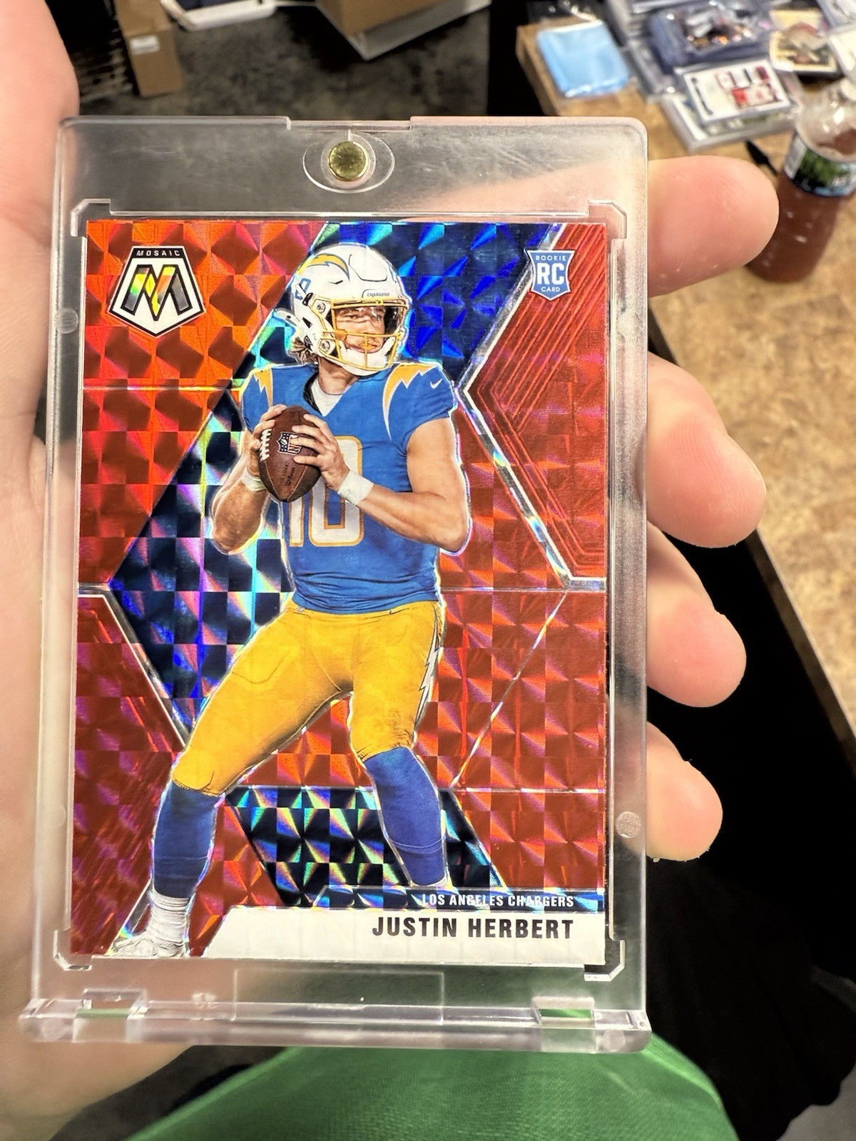 2020 Panini Mosaic Justin Herbert RC Prizm Red Rookie #204 Chargers SEE PICS