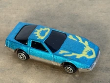 1990s Marz Karz Chevrolet Corvette Blue Green Silver Vintage Diecast 1:64 Toy C4