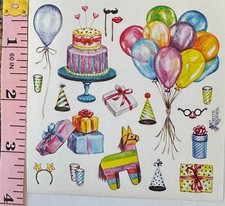 Violette Stickers Happy Birthday Party Icon Crafts Planner Supply Scrapbook
